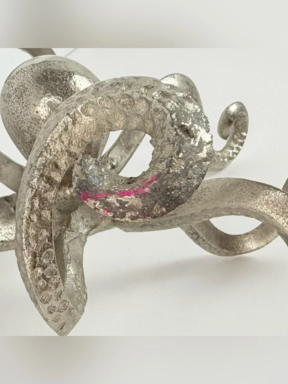 Vintage Octopus Pewter Finish Shelf Decor Coastal Nautical Statue Metal Design
